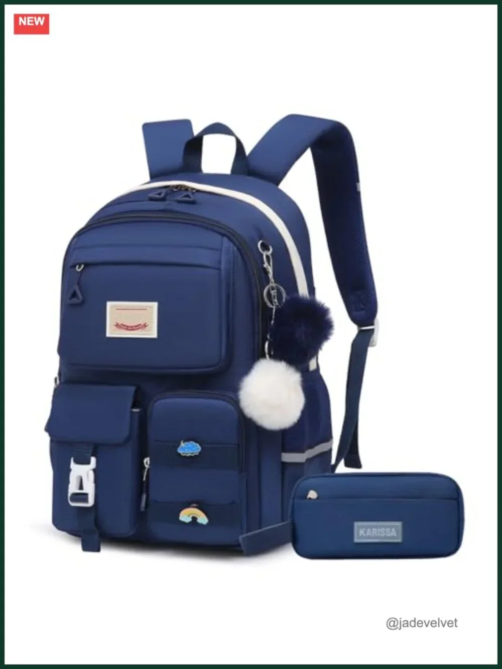 Girls Backpack with Multiple Pockets for School Travel Daypack